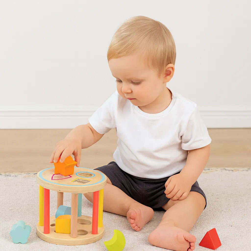 Lelin Wooden Shape Sorter-Lelin Wooden Shape Sorter