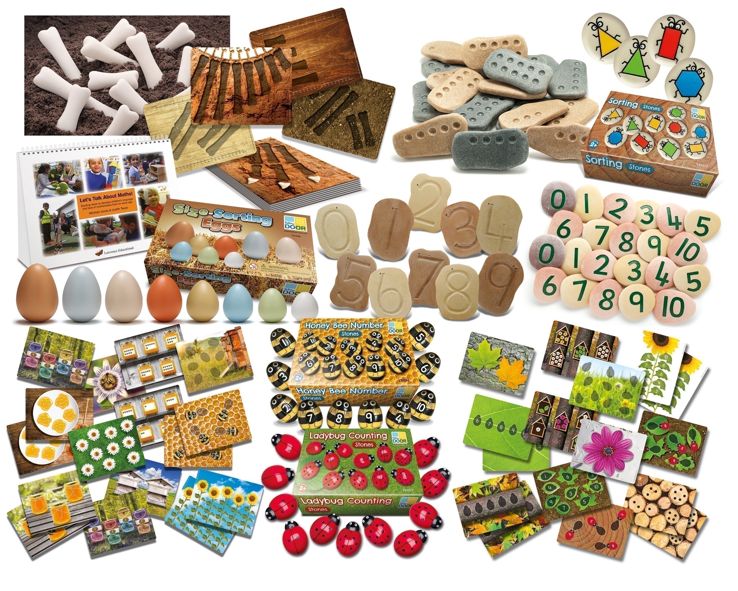 Let’s Boost Early Maths Outdoor Kit, There is much maths to be found in the natural world and now even more, with this bumper kit of resources especially designed to be taken outdoors! All these resources work well independently or alongside each other and other natural materials, encouraging a range of collecting, counting and comparing activities. Important maths language will be inspired as children naturally play, problem-solve and investigate number, shape and measures. Taking maths learning outside pr