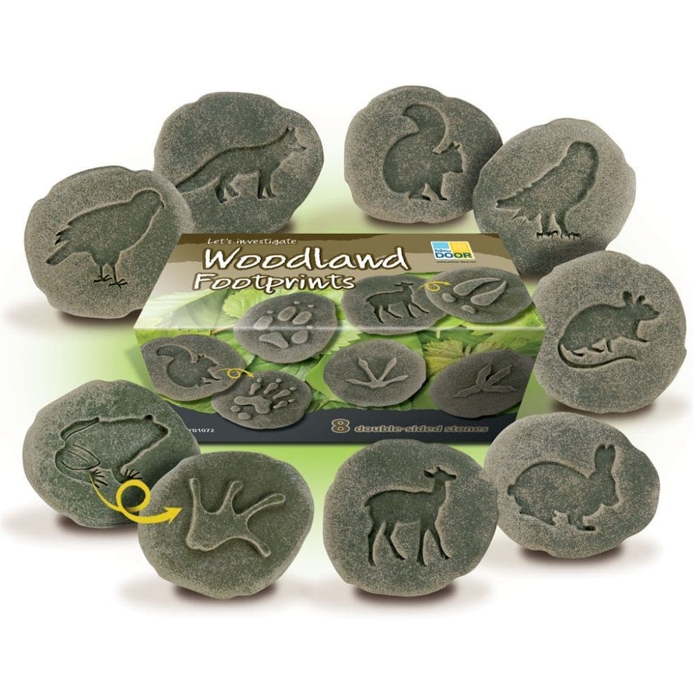 Let’s Investigate Woodland Footprints, This set of engaging Let’s Investigate Woodland Footprints is a great way for children to start their woodland explorations! Each set includes footprints for a fox, squirrel, rabbit, frog, deer, buzzard, owl, and mouse. The Let’s Investigate Woodland Footprints can be sorted by categories such as homes, feathers, claws, and diet. Children can record their findings by taking rubbings, making impressions in play dough, and investigating what else they can find out about 