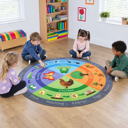 Life Cycle Mat Circle 2 x 2m lifestyle image 4 of 8 with children