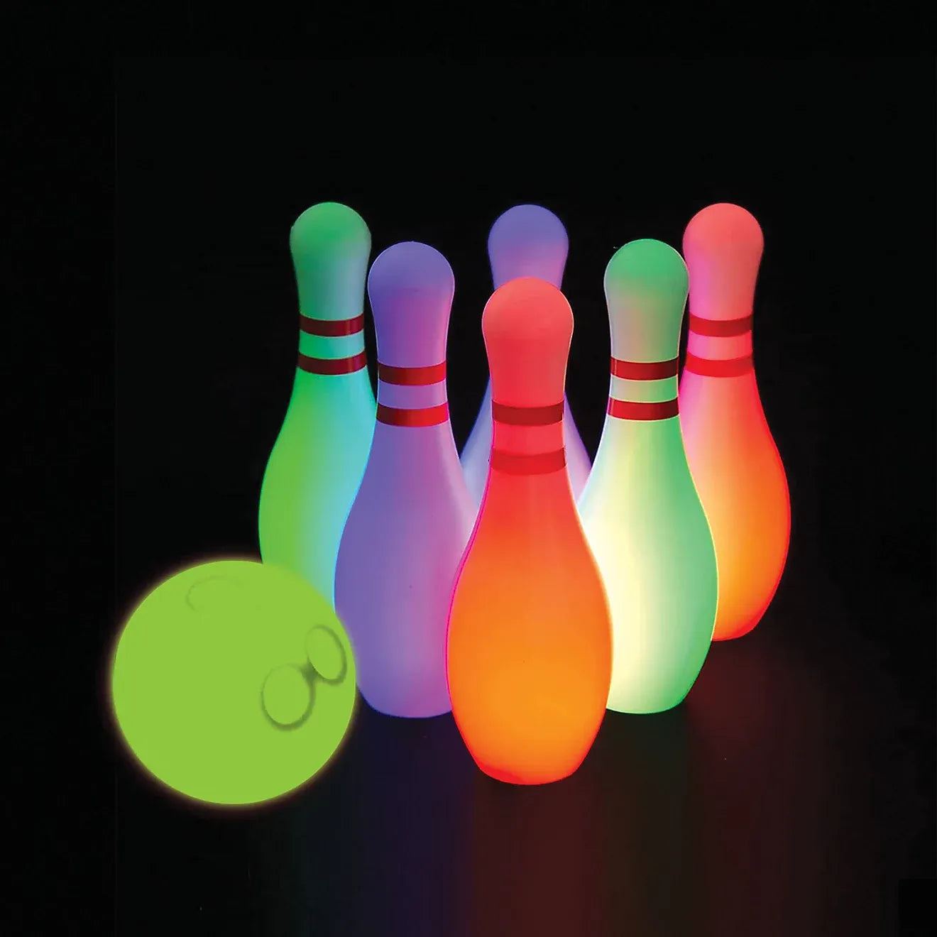 Light-Up Bowling Pin and Ball Set-Light-Up Bowling Pin and Ball Set