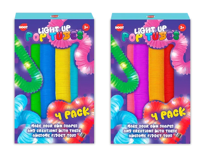 Light Up Pop Tubes 4 Pack-Light Up Pop Tubes 4 Pack