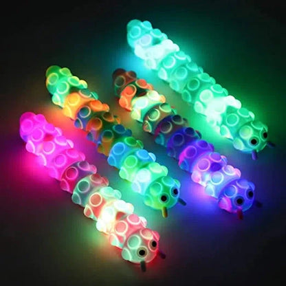 Light Up Push Popper Suction Caterpillar-Light Up Push Popper Suction Caterpillar