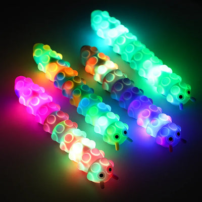 Light Up Push Popper Suction Caterpillar-Light Up Push Popper Suction Caterpillar