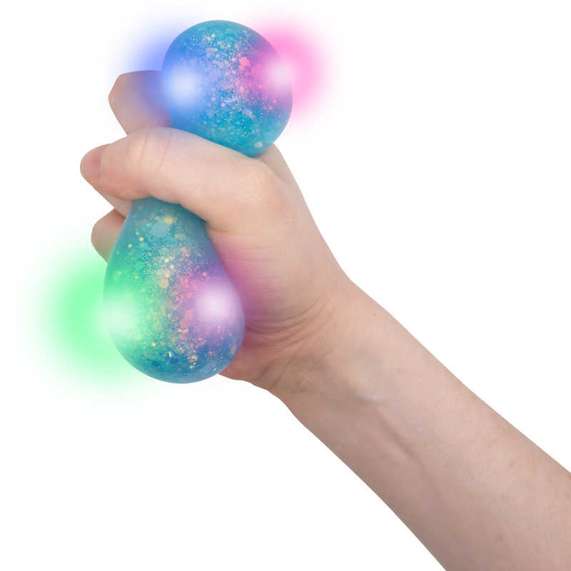 Light Up Stress Ball, Introducing the Light Up Stress Balls, the ultimate fidget, stress-reducer, and hand strengthener that kids absolutely adore! These Light Up Stress Balls provide not only an excellent tactile experience but also an irresistible "grabbable" quality that's almost impossible to resist. With variable resistance and multiple shiny smaller balls inside a clear cover, they offer a dynamic and engaging sensory experience. Safety is a top priority, and these stress balls are non-toxic and latex