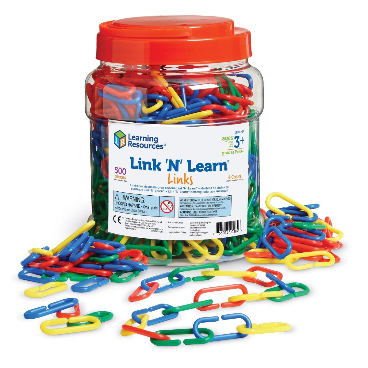 Link 'N' Learn Links Set of 500, Introduce your young learners to the fascinating world of math and design with the Link 'N' Learn Links Set of 500. This comprehensive Link 'N' Learn Links set is not just an educational tool, but also a playground for creativity and tactile exploration. Features of the Link 'N' Learn Links Set of 500: 🌈 Vivid Colors: Includes 500 links in 4 captivating colors to engage kids visually. 🤲 Fine Motor Skill Development: The act of connecting and separating the links provides exc