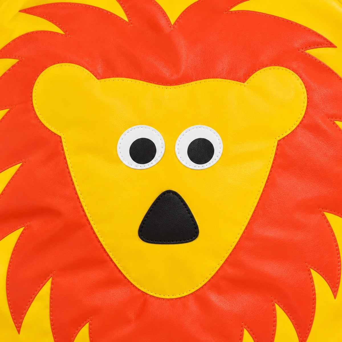 Lion Animal Bean Bag — lion applique detail