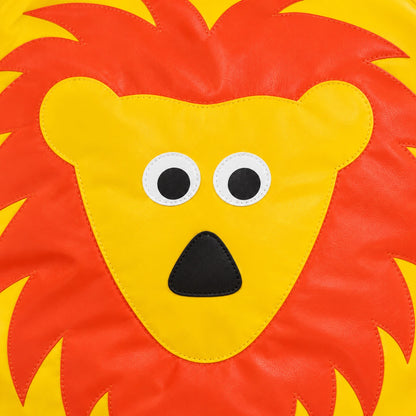 Lion Animal Bean Bag — lion applique detail