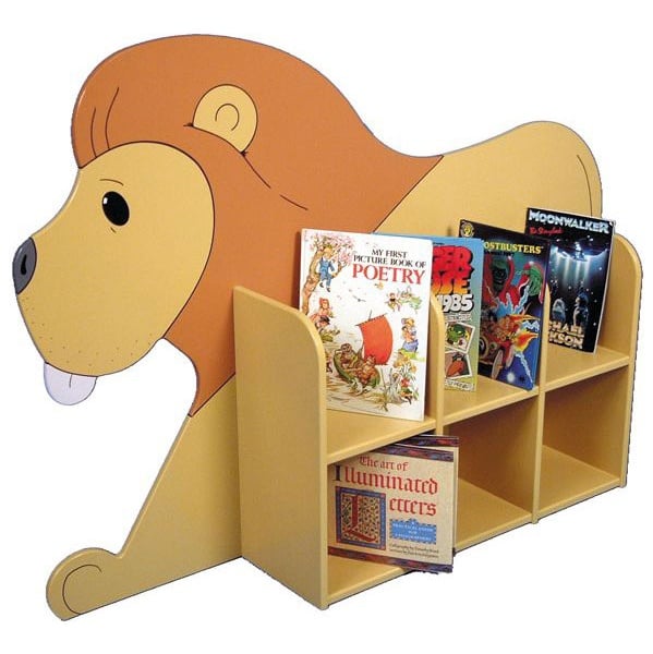 Lion Storage Unit, Introducing the Lion Storage Unit, a fun and attractive addition to any Early Learning space. With its stunning lion-themed design, this classroom storage unit is the perfect way to store books and other classroom resources. These novelty single-sided animal bookcases are perfect for brightening up reading and children's play areas. Featuring a beautifully finished water-based lacquered finish, the Lion Storage Unit has easy-to-reach shelves designed to hold large and standard book sizes.