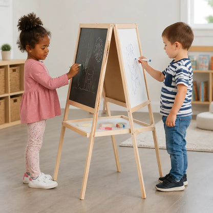 Little Acorns Height Adjustable Double Sided Easel nursery lifestyle scene 3