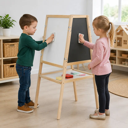 Little Acorns Height Adjustable Double Sided Easel nursery lifestyle scene 6