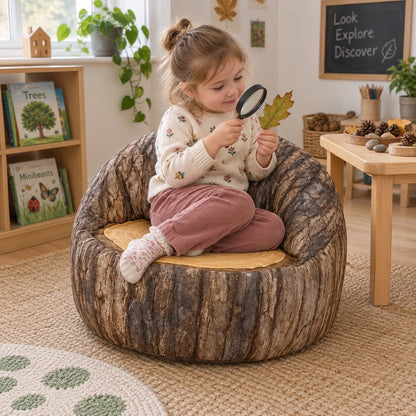 Log Beany Chair — nature discovery activity