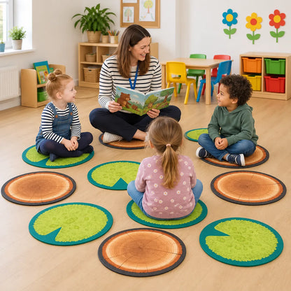 Logs and Leaves Placement Mats lifestyle image 3 of 8 with children