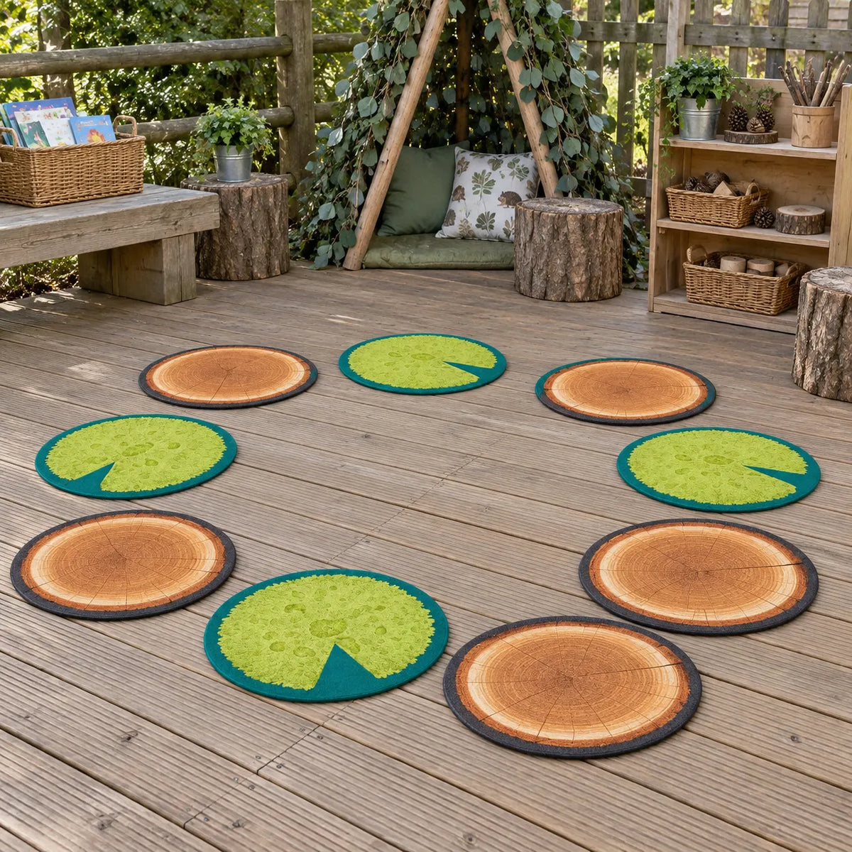 Logs and Leaves Placement Mats lifestyle image 6 of 8 without children