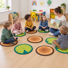 Logs and Leaves Placement Mats lifestyle image 1 of 8 with children