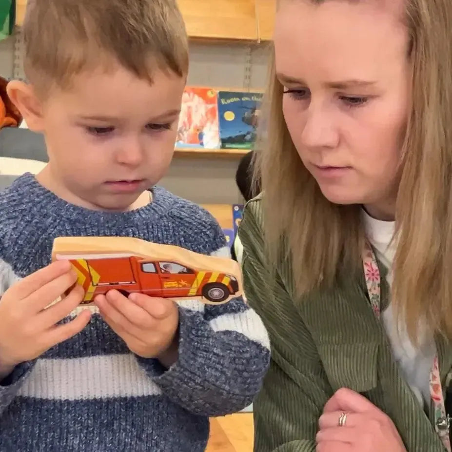Look Inside – Community Vehicles Wooden Play Set-Look Inside – Community Vehicles Wooden Play Set