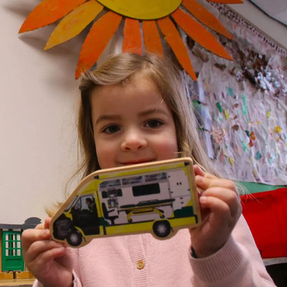 Look Inside – Community Vehicles Wooden Play Set-Look Inside – Community Vehicles Wooden Play Set