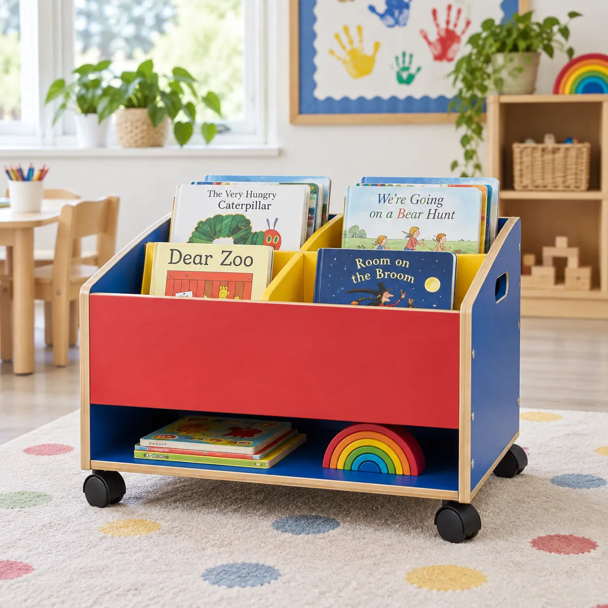 Low Level 4 Compartment Kinderbox in a bright early years classroom – view 2