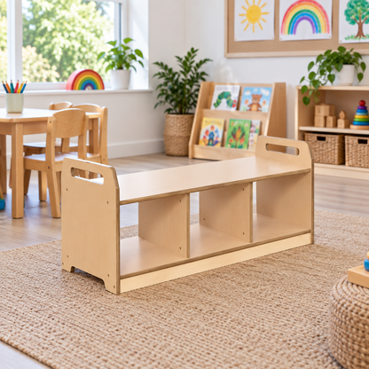 Low Level Storage Bench in a bright early years classroom – view 3