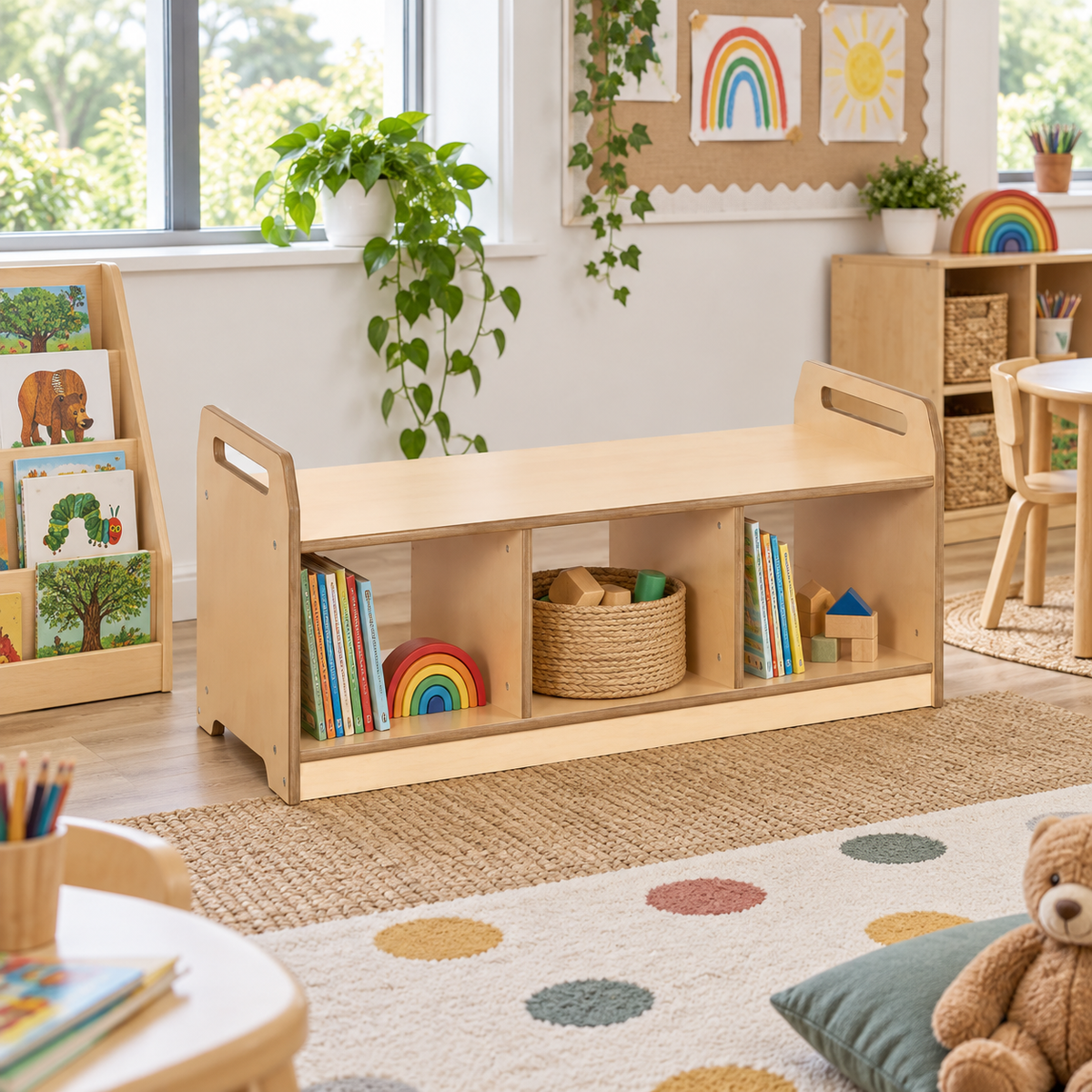 Low Level Storage Bench in a bright early years classroom – view 4