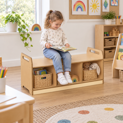 Low Level Storage Bench in a bright early years classroom – view 6