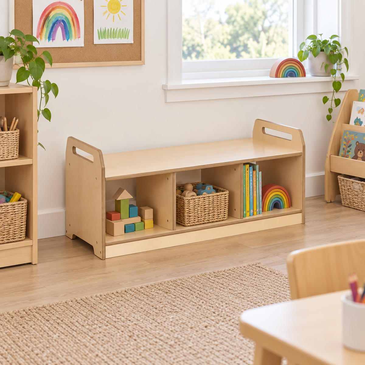 Low Level Storage Bench in a bright early years classroom – view 7