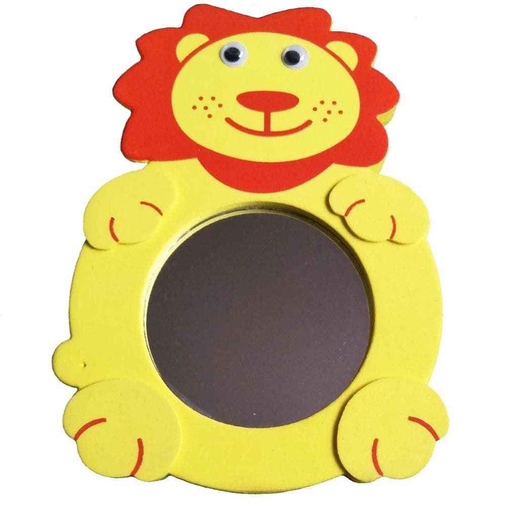 Magic Mirrors - Lion, Introducing the Lion-themed Magic Mirror, where bath time turns into a wild safari adventure! Meticulously crafted for both fun and safety, this mirror combines interactive play with developmental benefits. Features: Safety is Paramount: Made from the most secure flexible acrylic mirrors, our Magic Mirrors promise a shatterproof experience for your little ones. Gentle Yet Durable Foam Enclosure: Encased in a soft, robust foam, these mirrors are easy on small hands. The lively lion desi
