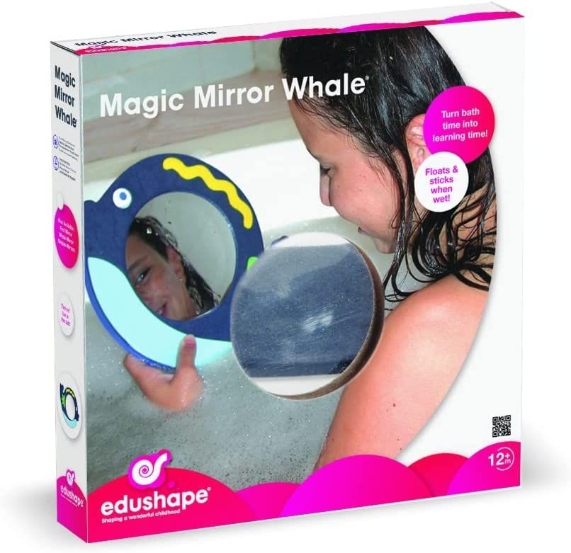 Magic Mirrors Whale, Introducing the Magic Bath Mirrors, where imaginative play meets bath time! These aren't just any ordinary mirrors – they're a magical addition to your child's water-based adventures, ensuring both safety and endless entertainment. Key Features: Safe & Durable: Crafted from the finest flexible acrylic mirrors, each piece ensures both safety and clarity. Encased in soft, resilient foam, these mirrors are designed to withstand the rigors of bath time play. Float & Stick Magic: Not only do