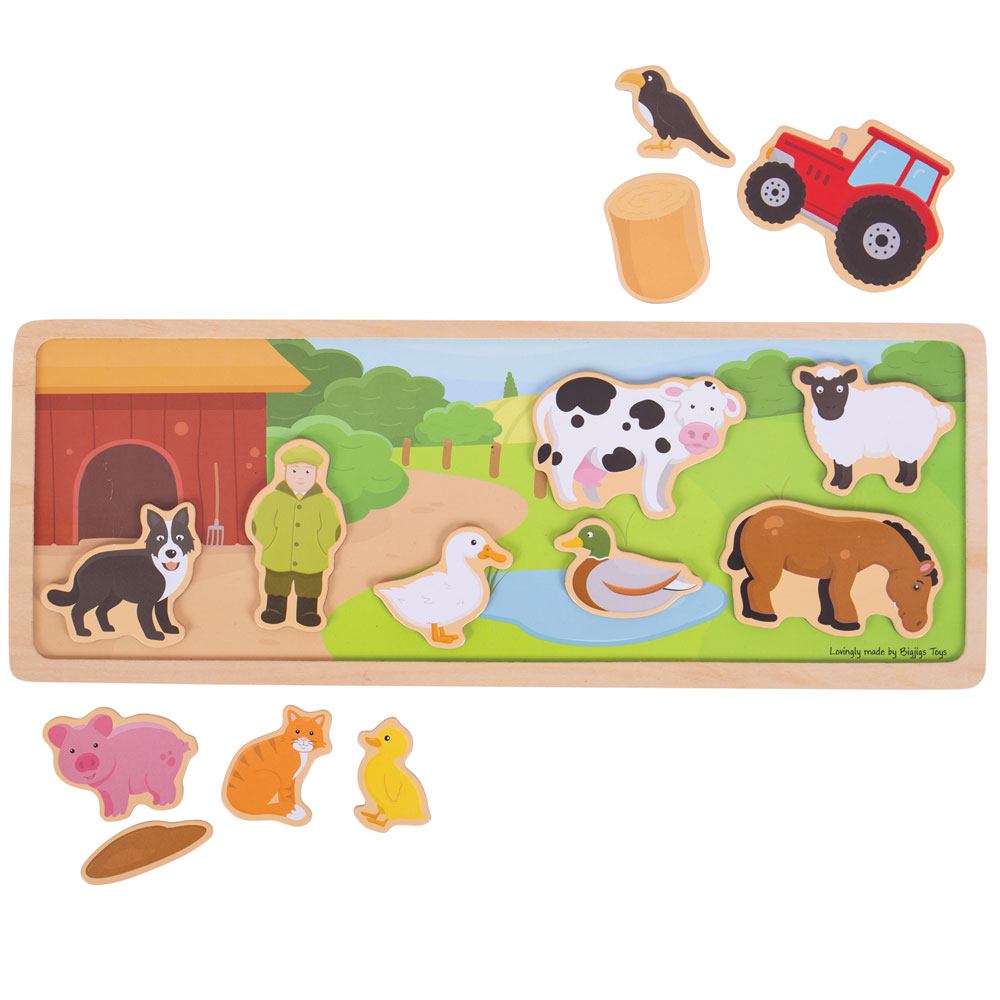 Magnetic Board Farm, Step into the wonderful world of the Magnetic Board Farm! This delightful play set is perfect for children who love stories and imaginative play. With this interactive learning toy, kids can dive into the exciting and bustling life on a farm, filled with adorable animals and vibrant scenes.The Magnetic Board Farm set includes 14 chunky wooden magnets that can be easily moved around on the magnetic board. Children can create their own farm scenes, arrange the animals, and bring their sto