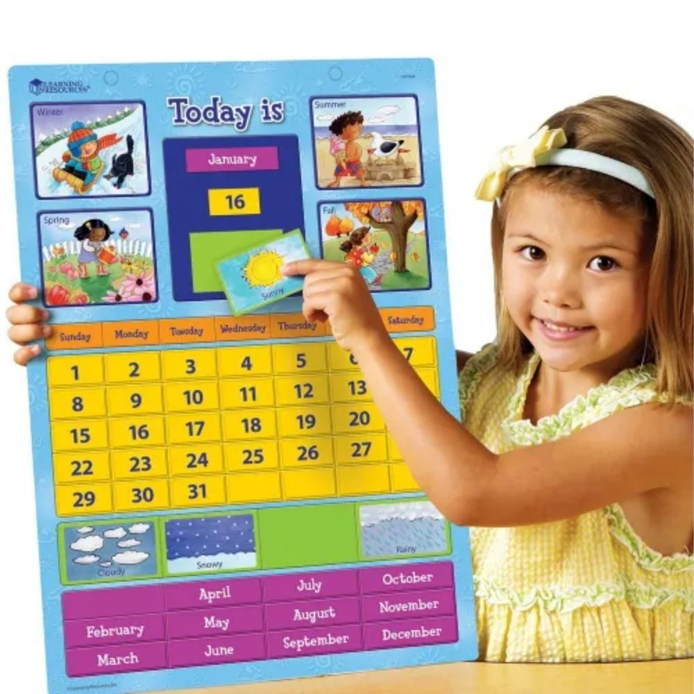 Magnetic Display Learning Calendar, The Magnetic Display Learning Calendar is the perfect tool to start each day with a fun and educational activity. This versatile calendar covers a variety of different learning areas, including seasons, weather, days of the week, months, and dates. Featuring attractive imagery, this calendar is designed to keep young learners engaged as they complete the display on a daily basis. The vibrant colors and eye-catching graphics will capture their attention and make learning e