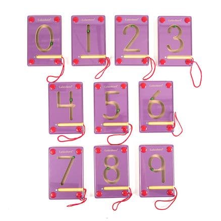 Magnetic Learning Numbers, The Wooden Magnetic Learning Numbers set is an ingenious educational tool that combines tactile, visual, and kinesthetic learning styles to help children grasp the basics of numbers and their formations. Educational and Developmental Benefits: Number Recognition: Children can familiarize themselves with the shapes and forms of numbers from 0 to 9, which is fundamental for early math skills. Fine Motor Skills: Using the magnetic pen to guide the ball along the numbers helps in the 