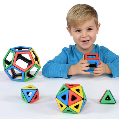 Magnetic Polydron Platonic Solids Set-Magnetic Polydron Platonic Solids Set