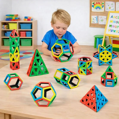 Magnetic Polydron School Set-Magnetic Polydron School Set