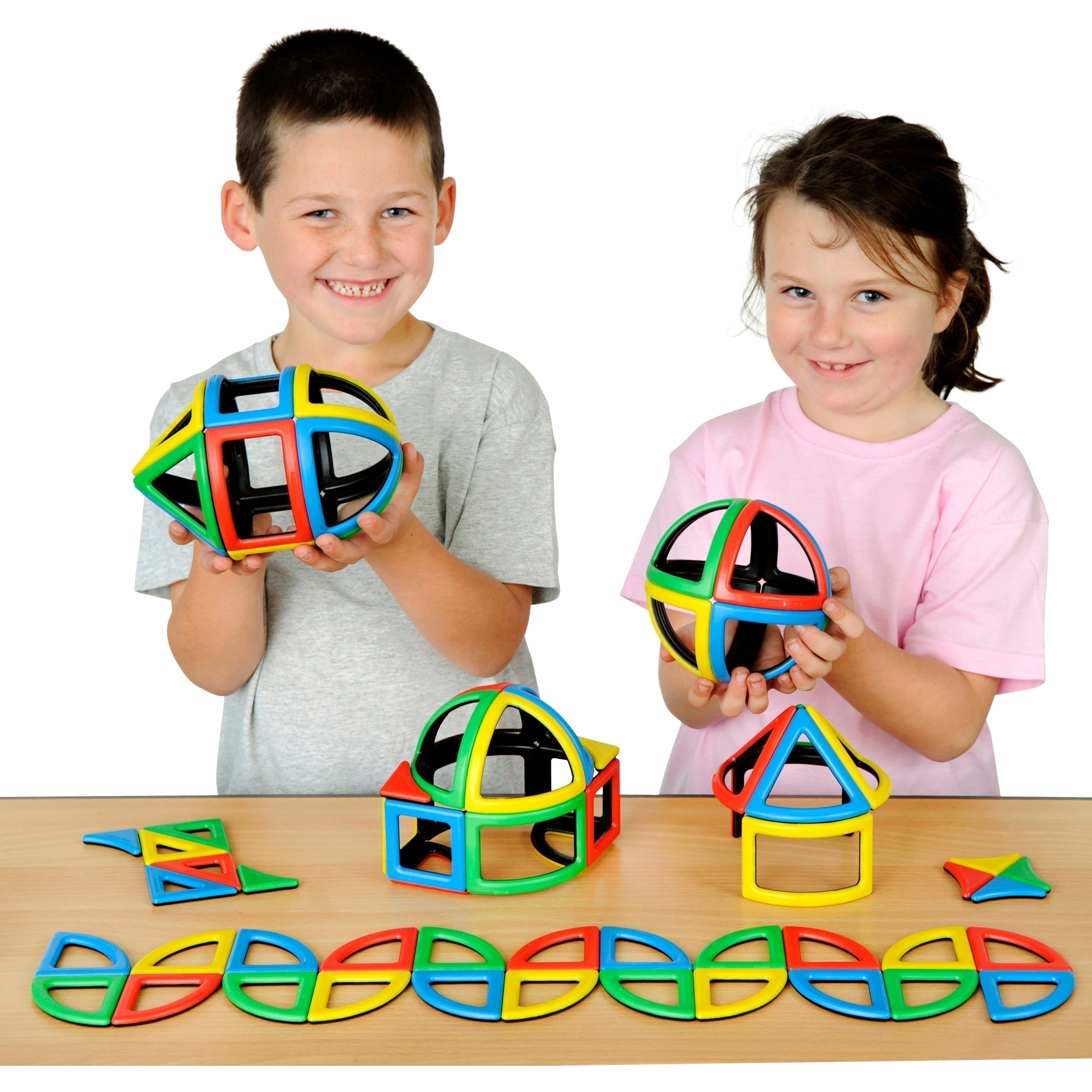 Magnetic Polydron Sphera Class Set pk 72, Introduce your classroom to the world of magnetic construction with the Magnetic Polydron Sphera Class Set. With an abundance of magnetic pieces, this set enables children to explore and construct a variety of shapes, including spheres, cylinders, and cones.Containing enough pieces for a whole classroom of children, the Magnetic Polydron Sphera Class Set provides ample resources for hands-on learning and discovery. Students can easily connect the magnetic pieces to 