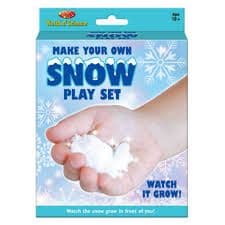 Make your own Snow, Introducing our magical Snow Playset! Create a winter wonderland right in the comfort of your own home with this incredible product. Whether you want to enhance your decoration scenes or create a festive ambiance, our Make Your Own Snow Playset is perfect for all your winter needs.Get ready to witness science in action as you mix our special Magic Snow crystals with a little water. Within moments, you'll see the snow powder instantly expand, magically transforming into a mass of fluffy w