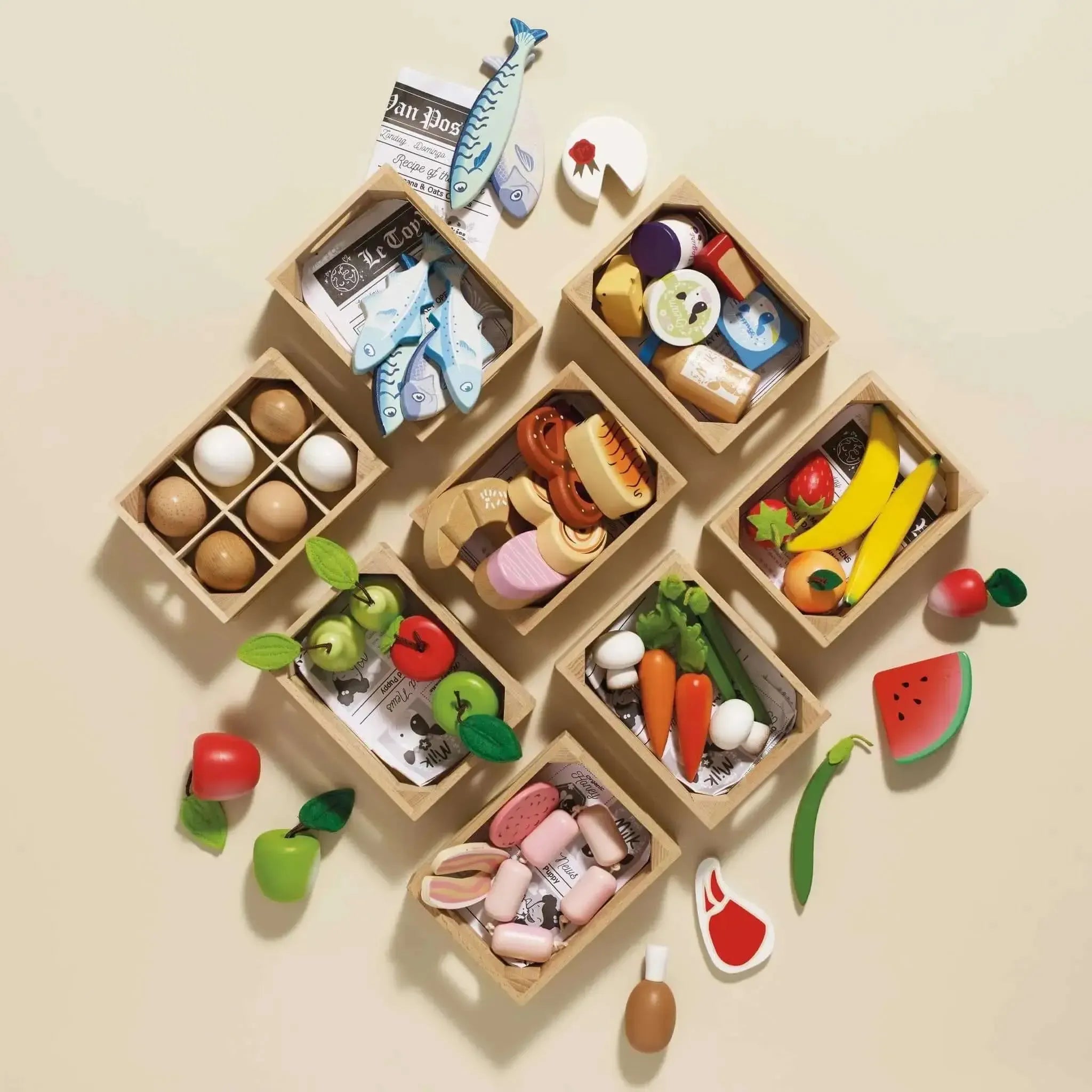 Market Crate Complete Collection,Pretend play food,wooden toys,pretend ...