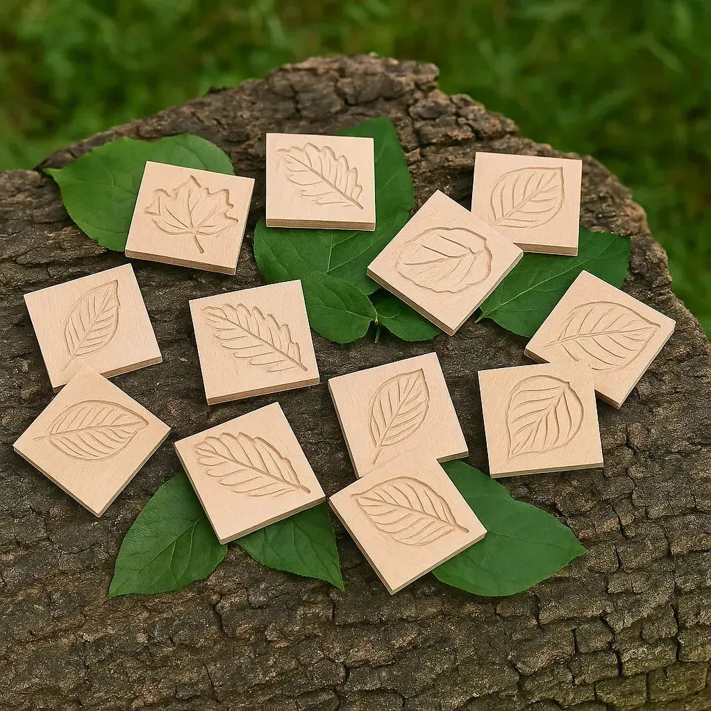 Match Me Sensory Leaf Tiles-Match Me Sensory Leaf Tiles