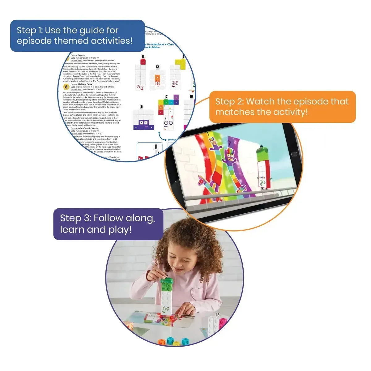 MathLink® Cubes Numberblocks 11-20 Activity Set-MathLink® Cubes Numberblocks 11-20 Activity Set