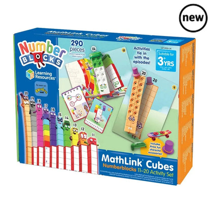 MathLink® Cubes Numberblocks 11-20 Activity Set-MathLink® Cubes Numberblocks 11-20 Activity Set