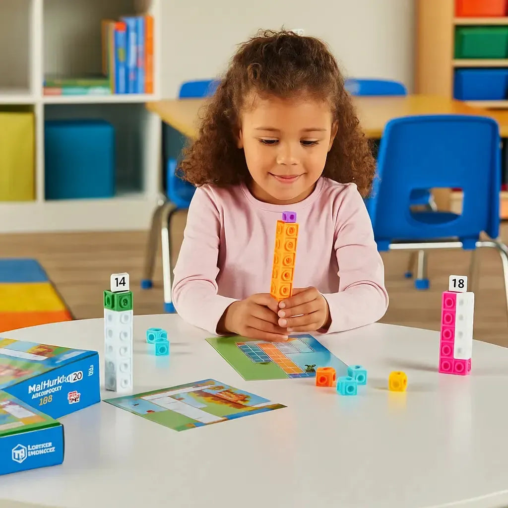 MathLink® Cubes Numberblocks 11-20 Activity Set-MathLink® Cubes Numberblocks 11-20 Activity Set