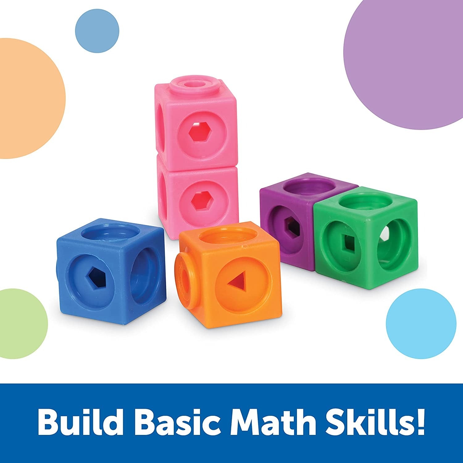 MathLink Cubes Set of 1000, Introducing the MathLink Cubes Set of 1000, the perfect educational tool for developing children's mathematical skills. These durable plastic cubes can be linked together in any way kids like, allowing for endless creativity and learning opportunities. With 10 vibrant colors included in the set, children can visually explore patterns, shapes, and numbers while engaging in hands-on activities. The MathLink Cubes offer a wide range of mathematical learning experiences, such as coun