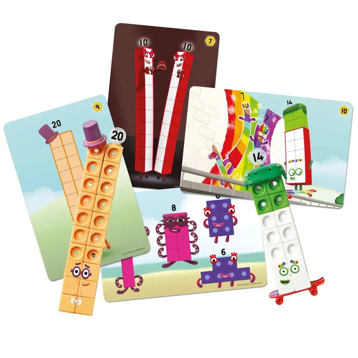MathLink® Cubes Numberblocks 11-20 Activity Set-MathLink® Cubes Numberblocks 11-20 Activity Set