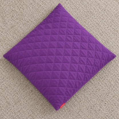 Medium Outdoor Quilted Cushion — Purple overhead product view