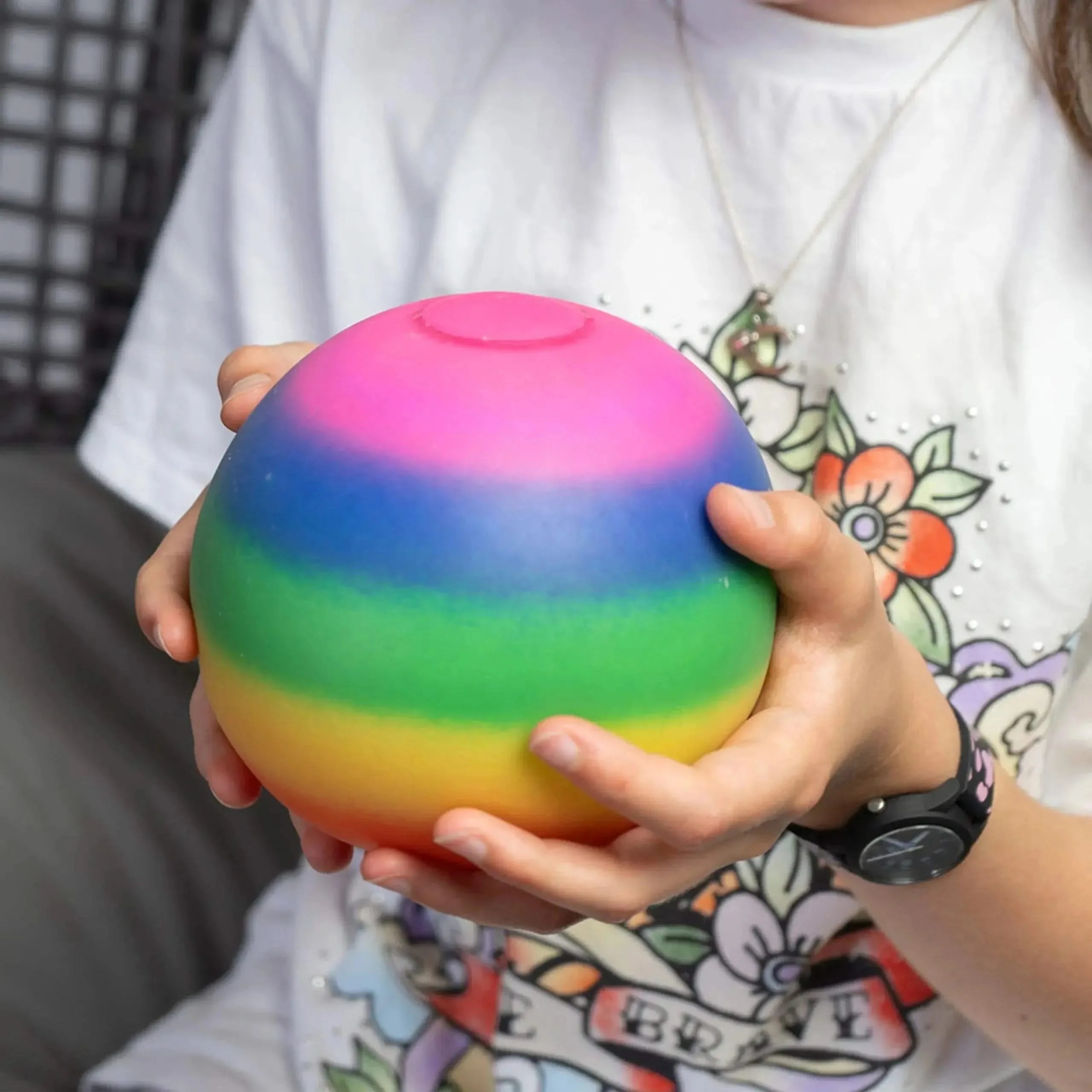 Mega Squish Rainbow Ball-Mega Squish Rainbow Ball