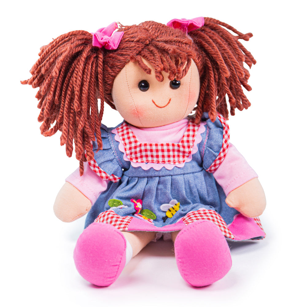 Melody Doll - Medium, Introducing Melody, the perfect companion for any child seeking endless adventure and companionship! This irresistibly soft and cuddly doll will capture hearts with her vibrant and brightly colored hair, adding a touch of whimsy to playtime.Dressed in a delightful and playful smock, Melody boasts a captivating charm that will enchant children of all ages. Her outfit is designed to spark imagination and creativity, encouraging young minds to embark on exciting journeys through imaginati