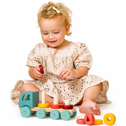 Mentari Stacking Peg Truck-Mentari Stacking Peg Truck