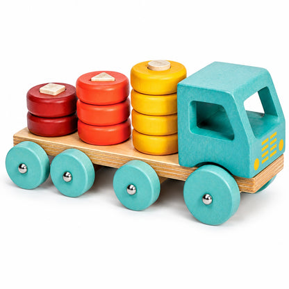 Mentari Stacking Peg Truck-Mentari Stacking Peg Truck