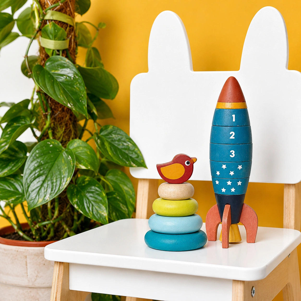 Mentari Stacking Tree With Bird-Mentari Stacking Tree With Bird