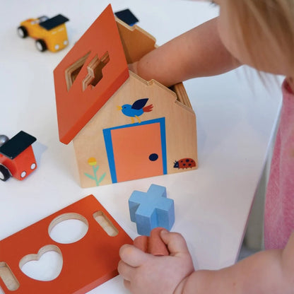 Mentari Wooden Shape Sorter House-Mentari Wooden Shape Sorter House