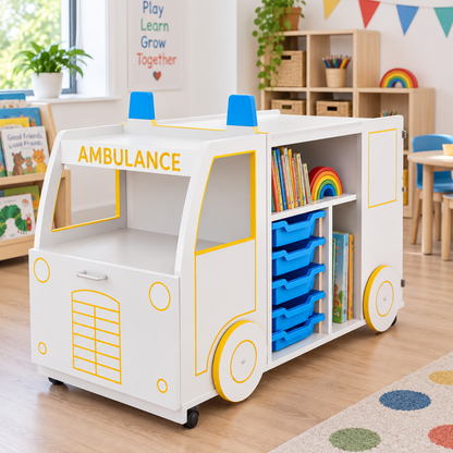 Micro Ambulance Library Book Store & Display in a bright early years classroom – view 2